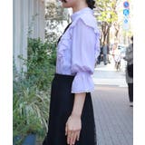 レース×シフォン七分袖ブラウス | axes femme | 詳細画像2 