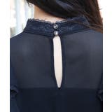 レース×シフォン七分袖ブラウス | axes femme | 詳細画像7 