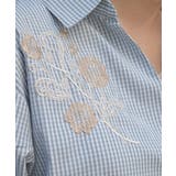 花刺繍スキッパーシャツ | axes femme | 詳細画像9