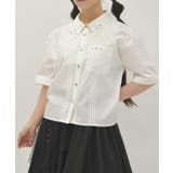 白 | スタッズデザインシャツ | axes femme
