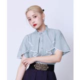 綿混ラッフルフリルブラウス | axes femme | 詳細画像9 