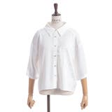 白 | ジップジャカード切替ブラウス | axes femme