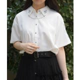 チェーン付刺繍シャツ | axes femme | 詳細画像10