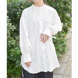白 | リボン袖オーバーシャツ | axes femme