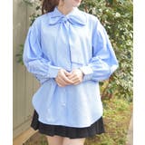 ボリューム袖ボウタイブラウス | axes femme | 詳細画像1