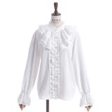 白 | ピンタック使フリルブラウス | axes femme