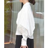 ケープ風フレアジャガードブラウス | axes femme | 詳細画像2 