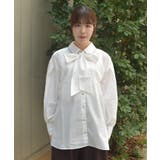 バイカラーリボンシャツ | axes femme | 詳細画像4