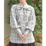 グレー | バイカラーリボンシャツ | axes femme