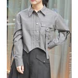 ハトメ×タブショートシャツ | axes femme | 詳細画像1