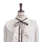 レース重ねラッフルフリルブラウス | axes femme | 詳細画像19 