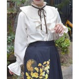 生成り | レース重ねラッフルフリルブラウス | axes femme