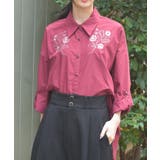 花刺繍オーバーシャツ | axes femme | 詳細画像4 