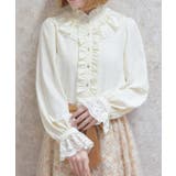 白 | レースフリルブラウス | axes femme