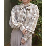 モカ | ラインリボンオーバーシャツ | axes femme