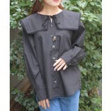 黒 | セーラーカラーロングシャツ | axes femme