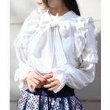 生成り | リボン付フリルデザインブラウス | axes femme