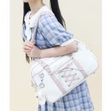 白 | レースアップボストンバッグ | axes femme
