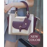 ワイン | 薔薇エンボス配色バッグ | axes femme