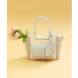 サックス | 薔薇エンボス配色バッグ | axes femme