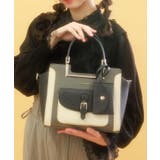 黒 | 薔薇エンボス配色バッグ | axes femme