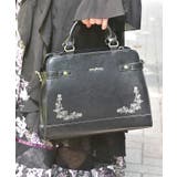 黒 | 薔薇刺繍クラシカルボストン | axes femme