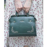 Dグリーン | 薔薇刺繍クラシカルボストン | axes femme