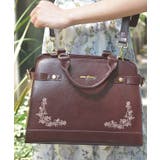 Dブラウン | 薔薇刺繍クラシカルボストン | axes femme