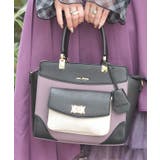 黒 | 薔薇エンボス配色バッグ | axes femme