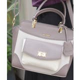 グレージュ | 薔薇エンボス配色バッグ | axes femme