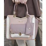 ピンク | エンボスフラップ配色バッグ | axes femme