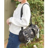 ドロストリボンギャザーバッグ | axes femme | 詳細画像2 