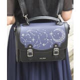 黒 | 月星箔押しフラップサッチェル | axes femme