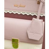 薔薇エンボス配色ボストン | axes femme | 詳細画像3 