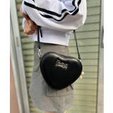 黒 | ロゴプレートハートポシェット | axes femme