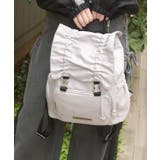 グレージュ | ギャザーフラップリュック | axes femme