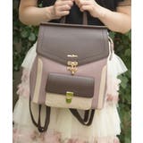 茶 | 薔薇エンボス配色リュック | axes femme