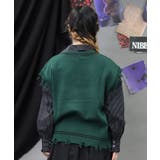 コード刺繍ニットベスト | axes femme | 詳細画像3 