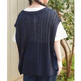 リボンデザインニットベスト | axes femme | 詳細画像3 