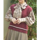 ダイヤ柄チルデンニットベスト | axes femme | 詳細画像1 