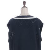 ダイヤ柄チルデンニットベスト | axes femme | 詳細画像14 