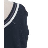 ダイヤ柄チルデンニットベスト | axes femme | 詳細画像15 