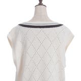 ダイヤ柄チルデンニットベスト | axes femme | 詳細画像21 