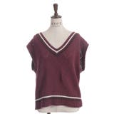 ダイヤ柄チルデンニットベスト | axes femme | 詳細画像22 