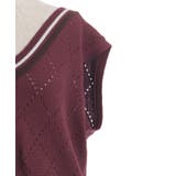 ダイヤ柄チルデンニットベスト | axes femme | 詳細画像26 