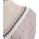 ダイヤ柄チルデンニットベスト | axes femme | 詳細画像30 