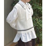 ダイヤ柄チルデンニットベスト | axes femme | 詳細画像5 