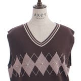 パール付アーガイルベスト | axes femme | 詳細画像11 