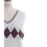 パール付アーガイルベスト | axes femme | 詳細画像17 