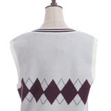 パール付アーガイルベスト | axes femme | 詳細画像18 